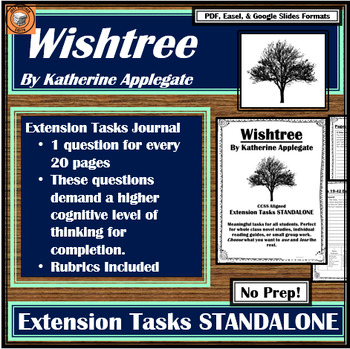Preview of Wishtree | EXTENSION TASKS | Discussion Questions for Enrichment | Applegate