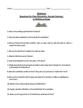 Preview of Wishtree: Questions for Class Discussion or Socratic Seminar