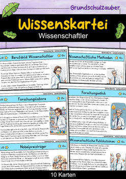 Preview of Wissenschaftler - Wissenskartei - Berufe (German)