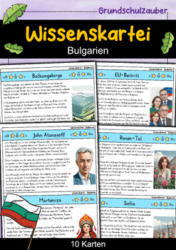 Preview of Wissenskartei - Bulgarien (German)