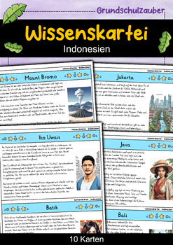 Preview of Wissenskartei - Indonesien (German)