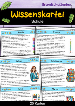 Preview of Wissenskartei - Schule (German)