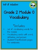 Wit & Wisdom Grade 2 Module 0 Vocabulary Cards and Student