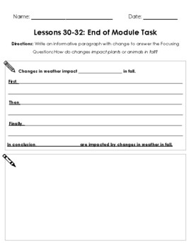 Preview of Wit & Wisdom Grade 2 Module 1 EOM Task