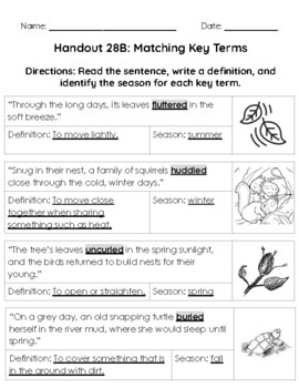 Preview of Wit & Wisdom Grade 2 Module 1 Handout 28B Modified