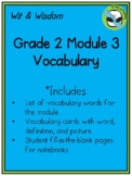 Wit & Wisdom Grade 2 Module 3 Vocabulary Cards and Student Sheets