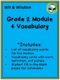 Wit & Wisdom Grade 2 Module 4 Vocabulary Cards and Student Sheets