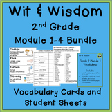 Wit & Wisdom Grade 2 Modules 1-4 Vocabulary Cards and Stud