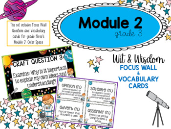 Preview of Wit & Wisdom Grade 3: Module 2 Focus Wall and Vocabulary Card Bundle