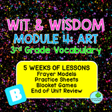 Wit & Wisdom Grade 3 Module 4 Vocabulary: Art