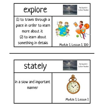 Preview of Wit & Wisdom Grade 3 Modules 0-4 Vocabulary Word Wall