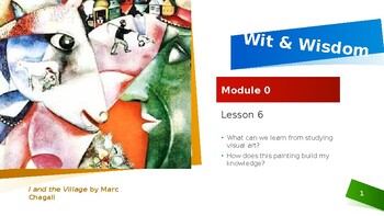 Preview of Wit & Wisdom Module 0 (Grades K-2) Lesson 6 PPT