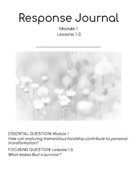 Preview of Wit & Wisdom Module 1 Lessons 1-5 Response Journal