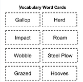 Wit & Wisdom Module 2 (Grade 2) Vocab Cards and Test- The 
