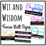 Wit and Wisdom Focus Wall Signs