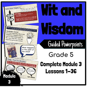 Preview of Wit and Wisdom Grade 5 Module 3 Bundle (Lessons 1-37)