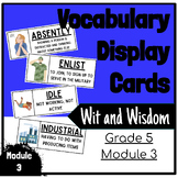 Wit and Wisdom Grade 5 Vocabulary Display Cards Module 3