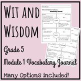 Wit and Wisdom Grade 5 Vocabulary Journal Module 1 (Digita