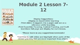 Wit and Wisdom, Kindergarten, Module 2, Lessons 7-12