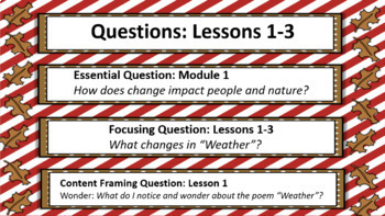Preview of Wit and Wisdom Questions and Vocabulary (2nd Grade, Module 1, Lessons 1-3)
