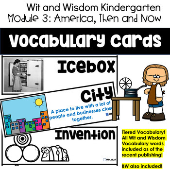 Wit and Wisdom Vocabulary for Word Wall- Kindergarten All Year BUNDLE!