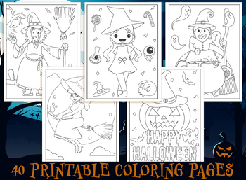 Witch Coloring Pages - 40 Printable Witch Coloring Pages for Kids ...