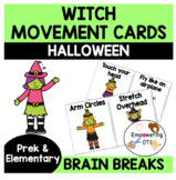 Witch Halloween movement cards brain breaks -  occupationa