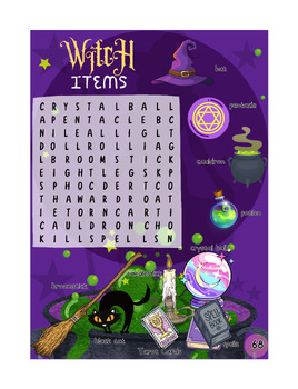 Preview of Witch Items - Word Search Puzzles