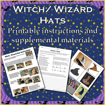 Preview of Witch/ Wizard Hats- Clay Modeling Printable Instructions