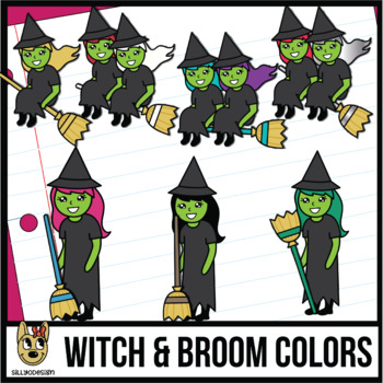 free clipart witchs broom to color