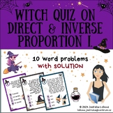 Witch quiz on Direct & Inverse Proportion I.