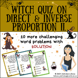Witch quiz on Direct & Inverse Proportion II.