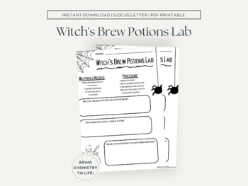 Preview of Witch's Brew Potions Lab