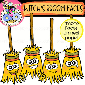 halloween witch broom clipart