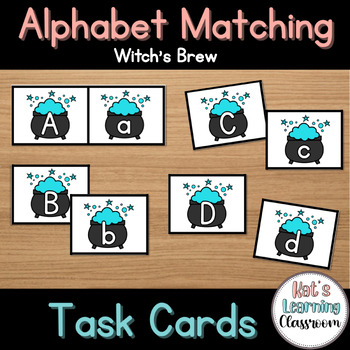 Preview of Witches Brew Alphabet Matching Task Cards
