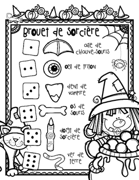 Witches' Brew French Halloween Writing by Peg Swift French Immersion