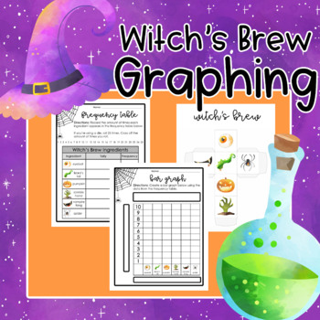 Preview of Witches Brew Halloween Graphs- Bar Graph, Line Graph, Pictograph