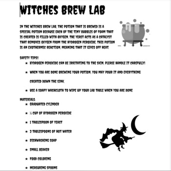 Preview of Witches Brew Lab
