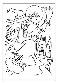 Witches, Ghouls, and More: Printable Halloween Coloring Pages for Kids, PDF