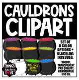 Wizards and Witches Cauldrons Clipart Set for Classroom De