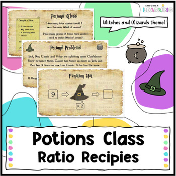 Preview of Witches and Wizards/Harry Potter Potion Ratio and Proportion Lesson