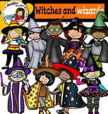 Witches and wizards- Halloween kids-