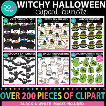 Preview of Witchy Halloween Clipart Bundle | Spooky Halloween Clipart