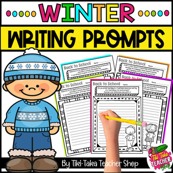 Winter Writing Prompts Activity - Kindergarten by Tiki-Taka Teacher Shop