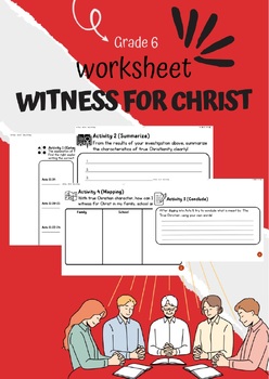 Witness for Christ Worksheet for Kids by MindHeartHand | TPT