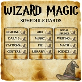 Wizard Classroom Decor: Editable Schedule Cards