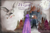 Wizard Clipart, watercolor Magic, Wizardy, Magic, Owl, Wit