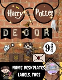 Wizard Harry Potter Classroom Decor-Editable Desk Tags, Cl