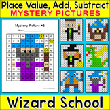Wizard School Hundreds Chart Mystery Pictures - Math Morning Work