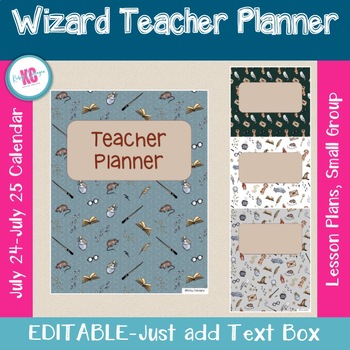 Preview of Wizard Teacher Planner EDITABLE 2024-2025